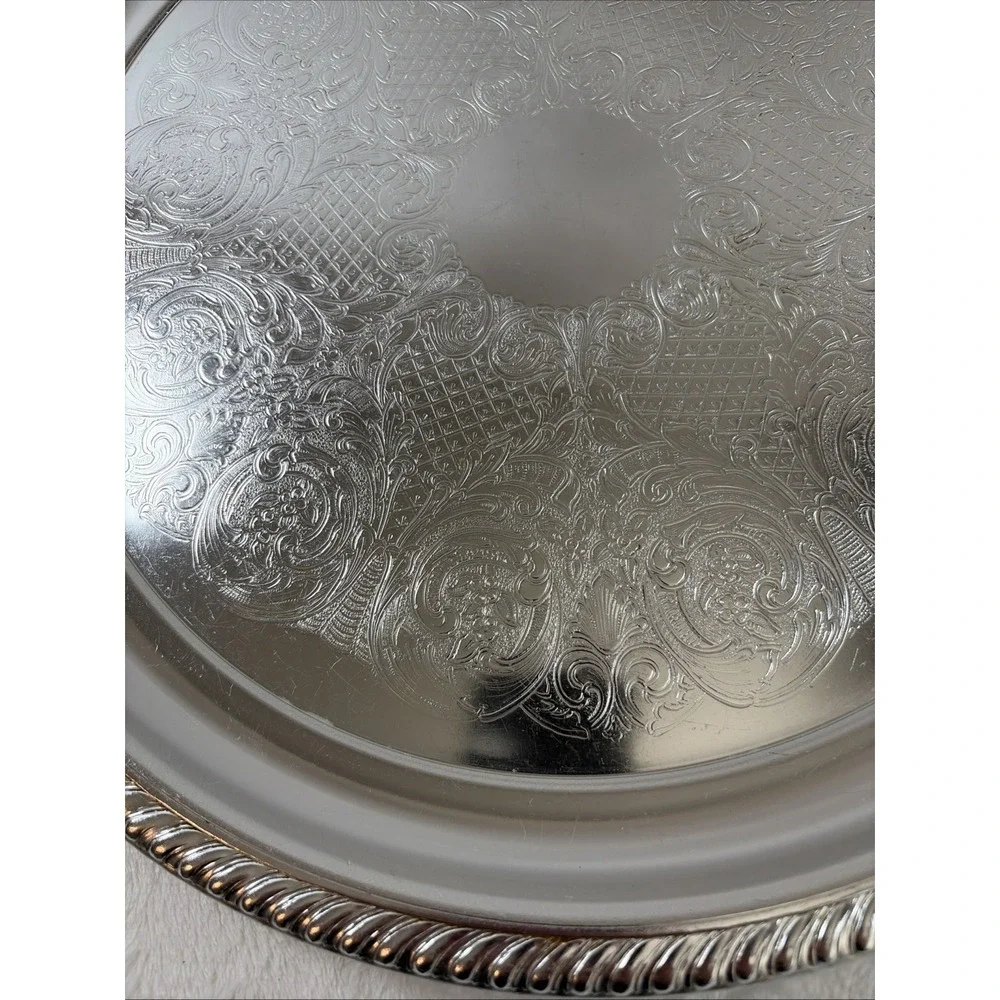 Vintage Kensington Silver Plated Serving Tray‎ 7822 Large 15.5